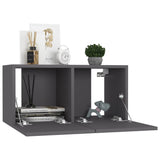 NNEVL 5 Piece TV Cabinet Set Grey Chipboard