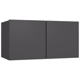 NNEVL 8 Piece TV Cabinet Set Grey Chipboard