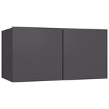 NNEVL 10 Piece TV Cabinet Set Grey Chipboard