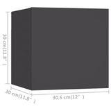 NNEVL 10 Piece TV Cabinet Set Grey Chipboard