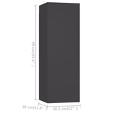 NNEVL 10 Piece TV Cabinet Set Grey Chipboard