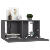 NNEVL 5 Piece TV Cabinet Set Grey Chipboard