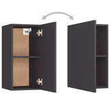 NNEVL 3 Piece TV Cabinet Set Grey Chipboard