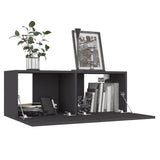 NNEVL 7 Piece TV Cabinet Set Grey Engineered Wood