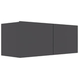 NNEVL 4 Piece TV Cabinet Set Grey Engineered Wood
