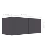 NNEVL 4 Piece TV Cabinet Set Grey Engineered Wood