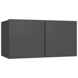 NNEVL 4 Piece TV Cabinet Set Grey Chipboard