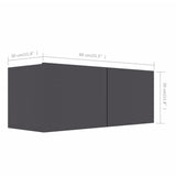 NNEVL 6 Piece TV Cabinet Set Grey Engineered Wood
