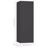 NNEVL 6 Piece TV Cabinet Set Grey Engineered Wood