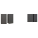 NNEVL TV Cabinets 4 pcs Grey 30.5x30x60 cm Chipboard