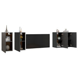 NNEVL TV Cabinets 4 pcs Grey 30.5x30x60 cm Chipboard