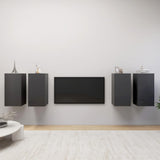 NNEVL TV Cabinets 4 pcs Grey 30.5x30x60 cm Chipboard