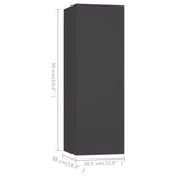 NNEVL TV Cabinets 4 pcs Grey 30.5x30x90 cm Chipboard