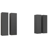 NNEVL TV Cabinets 4 pcs Grey 30.5x30x110 cm Chipboard
