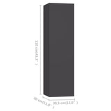 NNEVL TV Cabinets 4 pcs Grey 30.5x30x110 cm Chipboard
