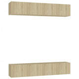 NNEVL TV Cabinets 4 pcs Sonoma Oak 80x30x30 cm Engineered Wood