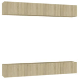 NNEVL TV Cabinets 4 pcs Sonoma Oak 100x30x30 cm Chipboard