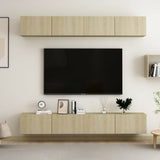 NNEVL TV Cabinets 4 pcs Sonoma Oak 100x30x30 cm Chipboard