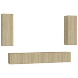 NNEVL 5 Piece TV Cabinet Set Sonoma Oak Chipboard