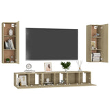 NNEVL 5 Piece TV Cabinet Set Sonoma Oak Chipboard