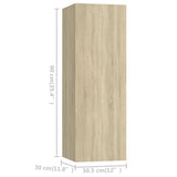 NNEVL 5 Piece TV Cabinet Set Sonoma Oak Chipboard