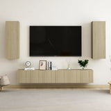 NNEVL 5 Piece TV Cabinet Set Sonoma Oak Chipboard