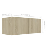 NNEVL TV Cabinets 3 pcs Sonoma Oak Engineered Wood