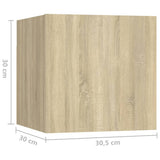 NNEVL 7 Piece TV Cabinet Set Sonoma Oak Chipboard