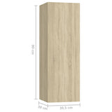 NNEVL 7 Piece TV Cabinet Set Sonoma Oak Chipboard