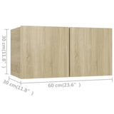 NNEVL 6 Piece TV Cabinet Set Sonoma Oak Chipboard