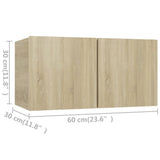 NNEVL 4 Piece TV Cabinet Set Sonoma Oak Chipboard