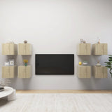 NNEVL Wall Mounted TV Cabinets 8 pcs Sonoma Oak 30.5x30x30 cm