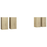 NNEVL TV Cabinets 4 pcs Sonoma Oak 30.5x30x60 cm Chipboard