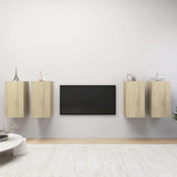NNEVL TV Cabinets 4 pcs Sonoma Oak 30.5x30x60 cm Chipboard