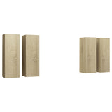 NNEVL TV Cabinets 4 pcs Sonoma Oak 30.5x30x90 cm Chipboard