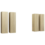 NNEVL TV Cabinets 4 pcs Sonoma Oak 30.5x30x110 cm Chipboard