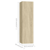 NNEVL TV Cabinets 4 pcs Sonoma Oak 30.5x30x110 cm Chipboard