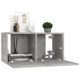 NNEVL 5 Piece TV Cabinet Set Concrete Grey Chipboard