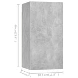 NNEVL 7 Piece TV Cabinet Set Concrete Grey Engineered Wood