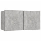 NNEVL 4 Piece TV Cabinet Set Concrete Grey Chipboard