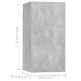 NNEVL 4 Piece TV Cabinet Set Concrete Grey Chipboard