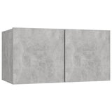 NNEVL 6 Piece TV Cabinet Set Concrete Grey Chipboard