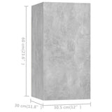 NNEVL 4 Piece TV Cabinet Set Concrete Grey Chipboard