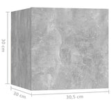 NNEVL 4 Piece TV Cabinet Set Concrete Grey Chipboard