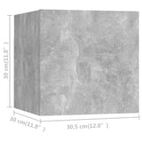 NNEVL Wall Mounted TV Cabinets 8 pcs Concrete Grey 30.5x30x30 cm
