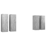 NNEVL TV Cabinets 4 pcs Concrete Grey 30.5x30x90 cm Chipboard