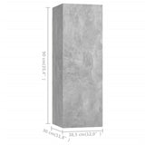 NNEVL TV Cabinets 4 pcs Concrete Grey 30.5x30x90 cm Chipboard