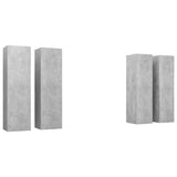 NNEVL TV Cabinets 4 pcs Concrete Grey 30.5x30x110 cm Chipboard