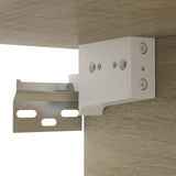 NNEVL 3 Piece TV Cabinet Set White and Sonoma Oak Chipboard