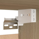 NNEVL 6 Piece TV Cabinet Set White and Sonoma Oak Chipboard